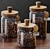 Porta Mantimentos Vidro/colher Taiga Tampa Em Bambu 500ml-dynasty