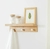 Prateleira De Bambu Parede Natural 3 Ganchos De Metal Oikos - casa em decor