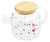 Chaleira de Vidro com Tampa de Bambu Heart 600ml - Wolff - loja online