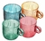 Conjunto 4 Xícaras de Vidro Frankfurt Colorido 100ml - Wolff