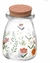 Porta Mantimento Redondo Lyor Flora De Vidro Com Tampa 255ML