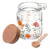 Porta Mantimento Redondo De Lyor Flora Vidro Com Tampa 240ml - casa em decor