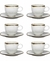 Conjunto 6 Xícaras Chá 220ml Ryo Maresia Oxford Porcelana - comprar online