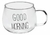 Kit 2 Caneca De Vidro 380ml 8cm Good Morning na internet
