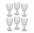6 Taças Para Água Wolff Brand De Vidro 320ml