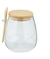 Pote De Vidro Com Tampa E Colher De Bambu Style 750 Ml - casa em decor