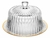 Queijeira Lyor Radial De Cristal Com Tampa E Fio De Ouro - loja online