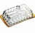 Manteigueira Lyor Radial De Cristal Com Tampa E Fio De Ouro - casa em decor