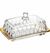 Manteigueira Lyor Radial De Cristal Com Tampa E Fio De Ouro - comprar online