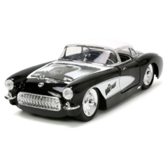 Miniatura Chevrolet Corvete 1957 - Wolfman Com Boneco 1/24 - Patoys