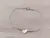 PULSERA DE ACERO COLA DE RATON CON BOLITAS Y CORAZÓN PASANTE 9 MM. LARGO 18,5 CM