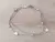 PULSERA DE ACERO VENECIANA DOBLE CON CORAZONES PASANTES Y BOLITAS. LARGO 19 CM.
