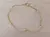 PULSERA DE ACERO DORADO ESLABÓN VENECIANA CON BOLITAS 2 MM. LARGO 19 CM
