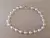 PULSERA DE ACERO BLANCO BOLITAS 5 MM. LARGO 19 CM.