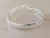 PULSERA DE ACERO BLANCO MALLA RÍGIDA PLANA 8 MM. LARGO 18 CM.