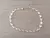 PULSERA DE ACERO BLANCO ESLABÓN CONECTOR OVAL/SEMILLA. LARGO 18,5