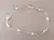 PULSERA DE ACERO BLANCO ESPEJITO CON BOLITAS OVAL. LARGO 18,5 CM