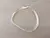 PULSERA DE ACERO BLANCO GRUMET PLANA. LARGO 19,5 CM
