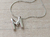 DIJE DE ACERO INICIAL M DE 17 X 20 MM CON CADENA CLAPTON CON BOLITAS DE 40 CM + EXT. DE 5 CM