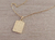 DIJE DE ACERO DORADO MEDALLA RECTANGULAR TRABAJADA EN RELIEVE CON INICIAL «K» Y CADENA ESPEJITO X 45 CM. TAMAÑO 15 X 20 MM - comprar online