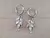 ARO DE ACERO ARGOLLA BISAGRA 12 MM CON DIJE RACIMO CON STRASS BLANCO