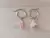 ARO DE ACERO ARGOLLA 14 MM CON MARIPOSA CON ACRÍLICO ROSA