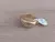 ANILLO DE ACERO DORADO TIPO CHUNKY RALLADO