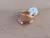 ANILLO DE ACERO DORADO TIPO CHUNKY CÓNCAVO