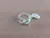 ANILLO DE ACERO BLANCO VÍBORA ESLABÓN GRUMET OJOS STRASS VERDE