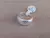 ANILLO DE ACERO BLANCO TIPO CHUNKY RALLADO
