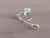 ANILLO DE ACERO BLANCO TIPO CHUNKY ABIERTO ALARGADO