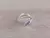 ANILLO DE ACERO BLANCO TIPO CHUNKY ABIERTO DIAGONAL