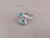 ANILLO DE ACERO VÍBORA DOBLE OJOS STRASS VERDE