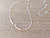 COLGANTE DE ACERO BLANCO CADENA COLA DE RATÓN CON BOLITAS 3 MM Y DIJE PASANTE ESTRELLA. LARGO 35 + 5 CM EXT.