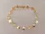 PULSERA DE ACERO DORADO ESLABÓN CONECTOR VAN CLEEF. LARGO 19 CM