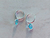 ARO PLATA ARGOLLA 1.7 X 14 MM CON DIJE PUNTO DE LUZ CELESTE COLGANTE. PESO APROX 1.90 GR.