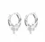 ARO PLATA HUGGIES 14 MM CON ZIRCONES MULTICOLOR Y ESTRELLAS. PESO APROX 2.20 GRS.
