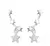 ARO PLATA TREPADOR TRIPLE ESTRELLAS CON ESTRELLA C/ZIRCON COLGANTE. PESO APROX 2.13 GRS.