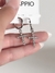 Aros cruz strass