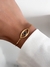 PULSERA DE ACERO DORADO VENECIANA AJUSTABLE CON DIJE OJO CENTRO ESMALTADO - comprar online