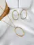 Colar + Brinco Circulo Martelado - comprar online