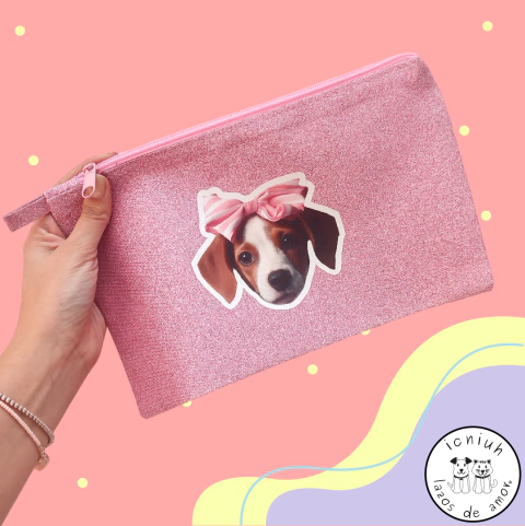 Cosmetiquera / estuche personalizado con la carita de tu mascota | icniuh