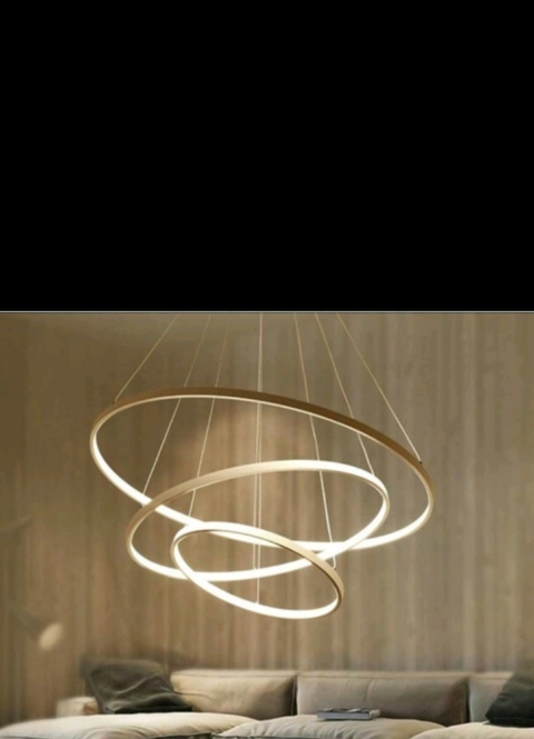 Lustre Pendente 3 Anéis de Led 80/100/120 Diâm. *Promoção* - comprar online