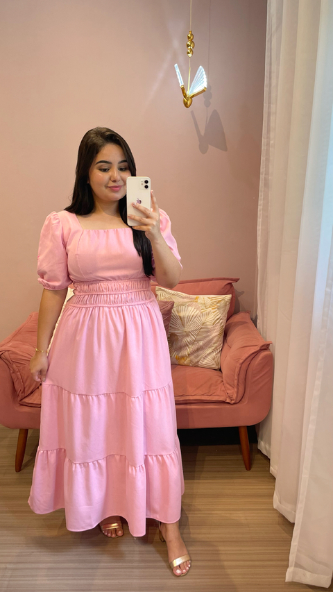 VESTIDO ESTHER EM LINHO