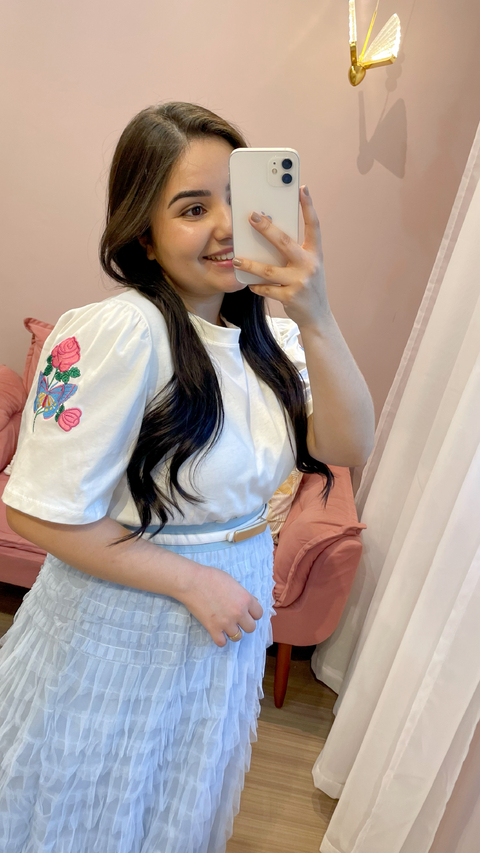 BLUSA KAROL BORDADA OFF WHITE