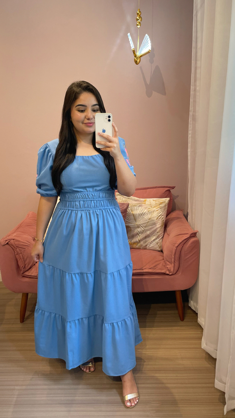 VESTIDO ESTHER EM LINHO