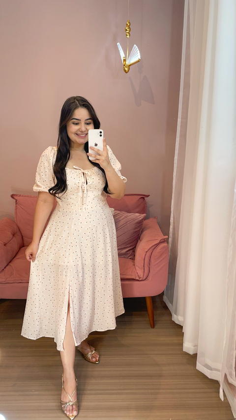 VESTIDO CATARINA BEGE CLARO