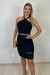 Conjunto Feminino em Tricot Saia e cropped detalhes