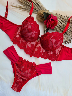 Conjunto Cropped Luxo VERMELHO - comprar online
