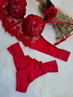 Conjunto Cropped Luxo VERMELHO na internet